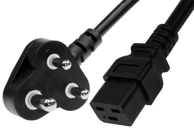ANDTRONICS 16A 250v Server Power Cord Heavy Duty 3 Pin Power Plug Industrial Grade Mains Plug for Server, Computer, Heavy Duty Machine - 1.5M, (Model: Server-PC), Black
